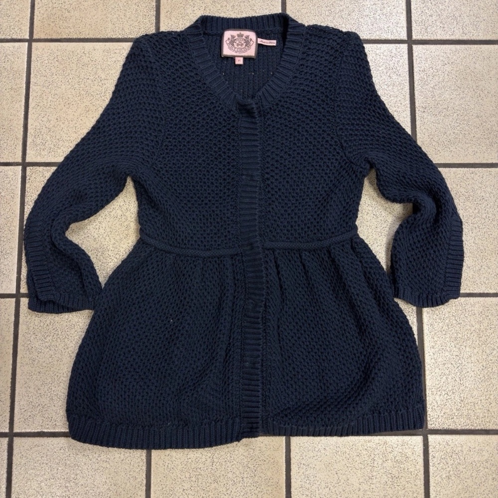 Juicy Couture Navy Long Sleeve Knit Cardigan